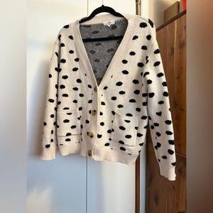 Francesca's Polka Dot Cardigan Sweater